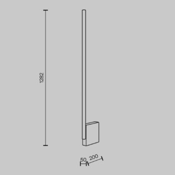 Maytoni LED stojacia lampa Solid, výška 128,2 cm, betón, akryl
