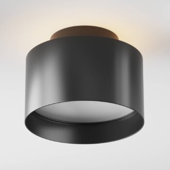 Maytoni LED stropné svietidlo Planet, čierne Ø 12cm hliník 3000K
