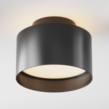 Maytoni LED stropné svietidlo Planet, čierne Ø 12cm hliník 3000K