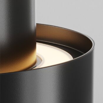 Maytoni LED stropné svietidlo Planet, čierne Ø 12cm hliník 3000K