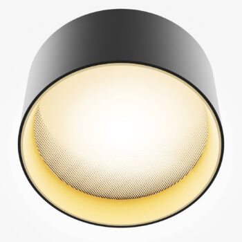 Maytoni LED stropné svietidlo Vega, čierna/zlatá, Ø 14 cm, 15 W, hliník