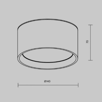 Maytoni LED stropné svietidlo Vega, čierne, Ø 14 cm, 15 W, hliník