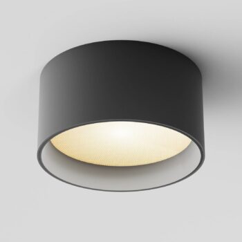Maytoni LED stropné svietidlo Vega, čierne, Ø 14 cm, 15 W, hliník