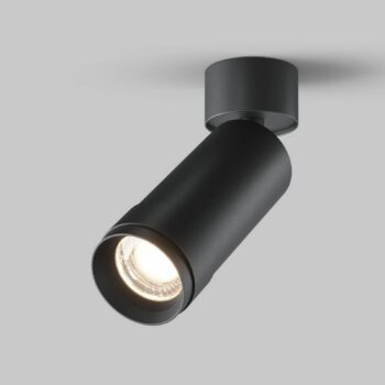Maytoni LED stropný spot Focus Zoom, čierny, 4 000 K, otočný