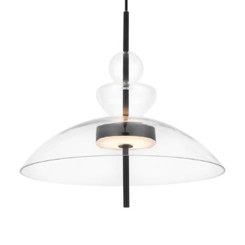 Maytoni LED závesné svetlo Bangkok, Ø 40 cm, číre, sklo