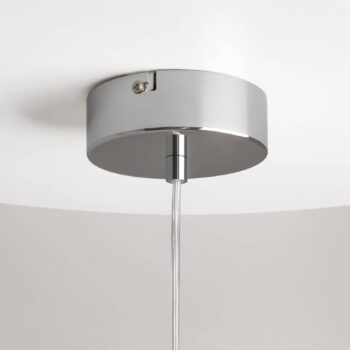 Maytoni LED závesné svetlo Drop, chrómová farba, Ø 12 cm, sklo