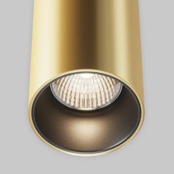 Maytoni LED závesné svetlo Efir, zlatý mat, Ø 10,5cm, 33W, 38°
