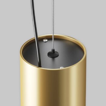 Maytoni LED závesné svetlo Efir, zlatý mat, Ø 10,5cm, 33W, 38°