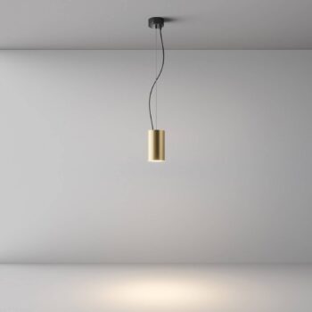 Maytoni LED závesné svetlo Efir, zlatý mat, Ø 7,5 cm, 15 W, 38°