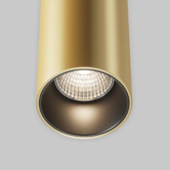 Maytoni LED závesné svetlo Efir, zlatý mat, Ø 7,5 cm, 15 W, 38°