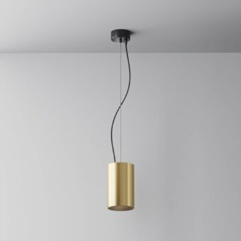 Maytoni LED závesné svetlo Efir, zlatý mat, Ø 9,5 cm, 25 W, 38°