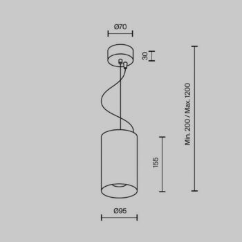 Maytoni LED závesné svetlo Efir, zlatý mat, Ø 9,5 cm, 25 W, 38°