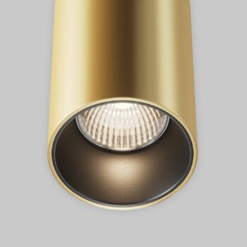 Maytoni LED závesné svetlo Efir, zlatý mat, Ø 9,5 cm, 25 W, 38°