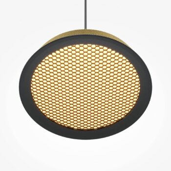 Maytoni LED závesné svetlo El, Ø 15,3 cm, zlatá farba, hliník