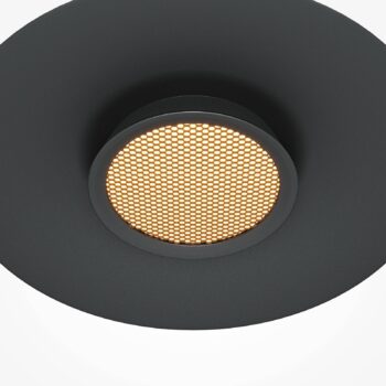 Maytoni LED závesné svetlo El, Ø 35 cm, čierna farba, hliník