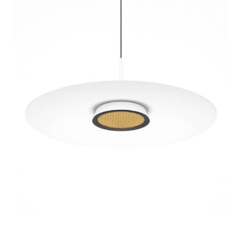Maytoni LED závesné svetlo El, Ø 50 cm, biela, hliník