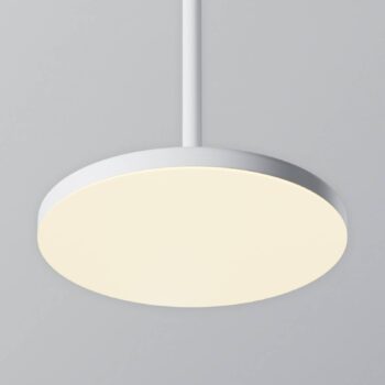 Maytoni LED závesné svetlo Plato, biele, Ø 18,5 cm, hliník