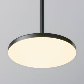 Maytoni LED závesné svetlo Plato, čierna farba, Ø 18,5 cm, hliník