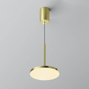 Maytoni LED závesné svetlo Plato, mosadz, Ø 18,5 cm, hliník