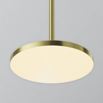 Maytoni LED závesné svetlo Plato, mosadz, Ø 18,5 cm, hliník