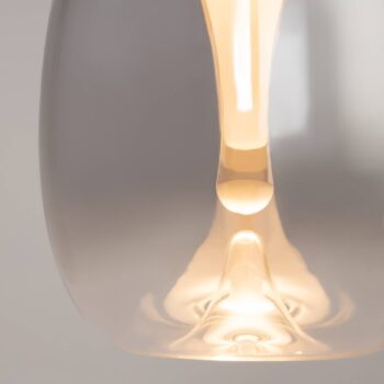Maytoni LED závesné svetlo Splash, dymovo sivá, Ø 20 cm, sklo
