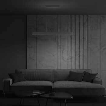Maytoni LED závesné svetlo Step, biele, 118,5 cm, 3 000 K, hliník