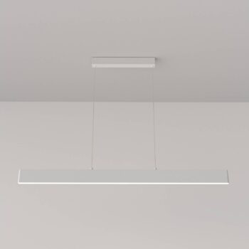 Maytoni LED závesné svetlo Step, biele, 118,5 cm, 3 000 K, hliník