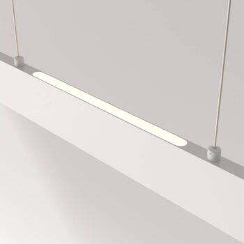 Maytoni LED závesné svetlo Step, biele, 118,5 cm, 3 000 K, hliník