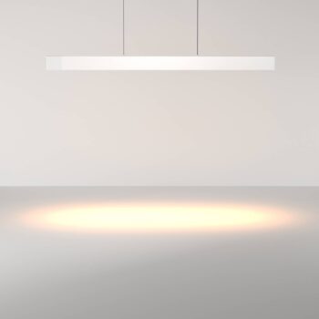 Maytoni LED závesné svietidlo Ephoria, biele, hliník, dĺžka 116 cm