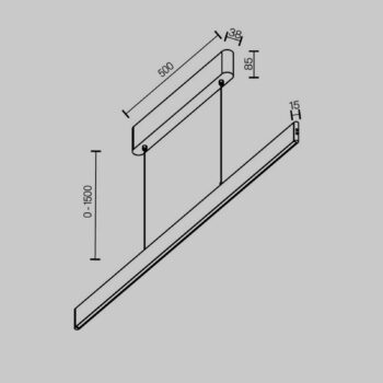 Maytoni LED závesné svietidlo Ephoria, biele, hliník, dĺžka 116 cm