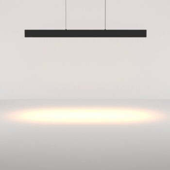Maytoni LED závesné svietidlo Ephoria, čierne, hliník, dĺžka 116 cm