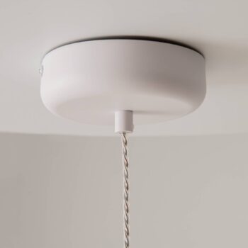 Maytoni LED závesné svietidlo Spirito, biele, sklo/kov, Ø 26 cm