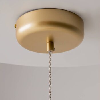 Maytoni LED závesné svietidlo Spirito, zlatá, sklo/kov, Ø 26 cm