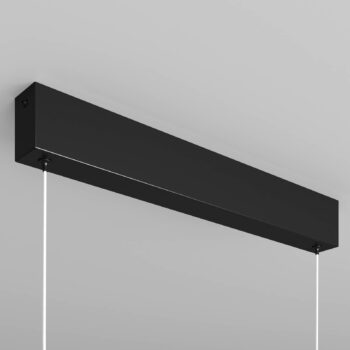Maytoni LED závesné svietidlo Step, čierne, 118,5 cm, 3 000 K, hliník