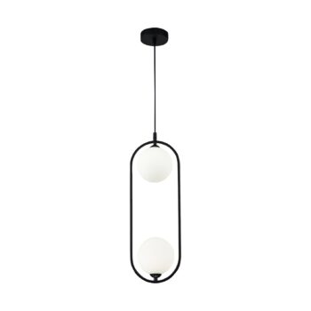 Maytoni Ring závesná lampa 2-pl., čierna/biela