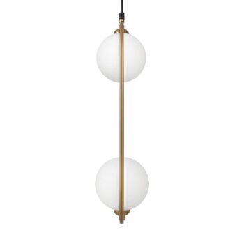 Maytoni Ring závesná lampa 2-pl., mosadz/biela