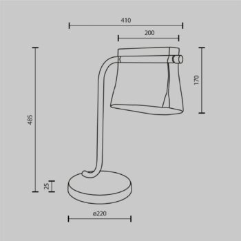 Maytoni Stolová LED lampa Cabaret, mosadz/číra, výška 48,5 cm