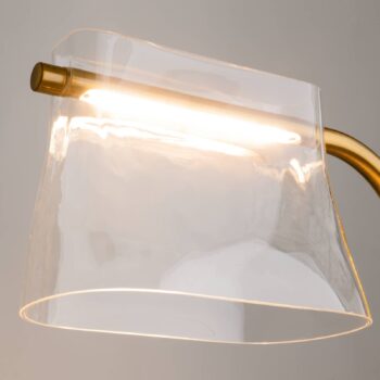 Maytoni Stolová LED lampa Cabaret, mosadz/číra, výška 48,5 cm