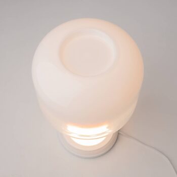 Maytoni Stolová LED lampa Spirito, biela, sklo, výška 42 cm