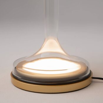 Maytoni Stolová LED lampa Spirito, zlatá, sklo, výška 42 cm