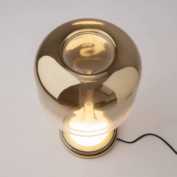 Maytoni Stolová LED lampa Spirito, zlatá, sklo, výška 42 cm