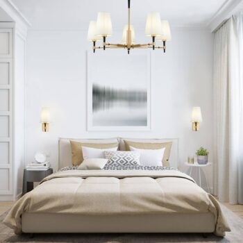 Maytoni Zaragoza luster 5-pl. textilné tienidlo
