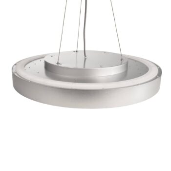 Menkar LED závesné svietidlo, strieborná farba, Ø 80 cm, CCT, hore/dole