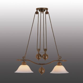 Menzel Anno 1900 dvoj-plameňová závesná lampa