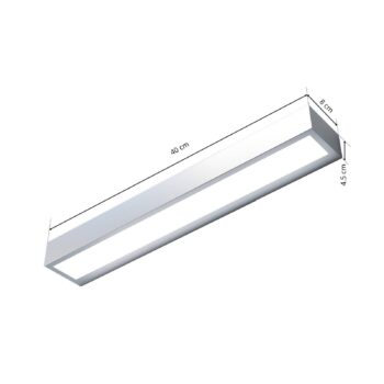 Mera LED nástenné svietidlo, šírka 40 cm, hliník, 3 000 K