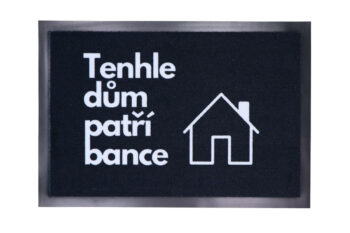 Mercury Flooring, Rohožka Tento dom patrí banke 40x60 cm, 40x60, čierna