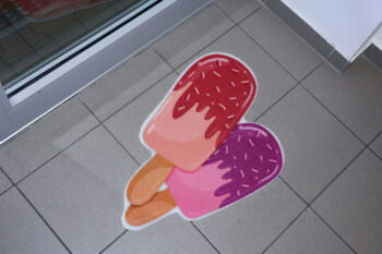 Mercury Flooring, TRHÁK: Rohožka Nanuk (zmrzlina) – na von aj na doma, 45x65, fialová, detská izba