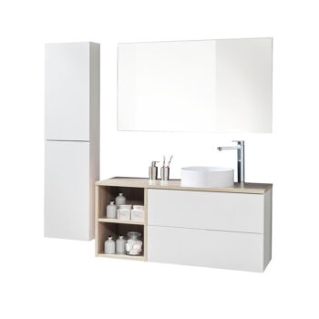 Mereo Aira, kúpeľňová skrinka s keramickým umývadlom 121 cm, biela CN713