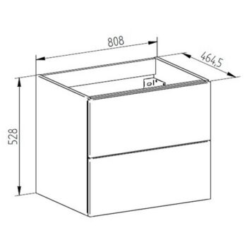 Mereo Aira, kúpeľňová skrinka s keramickým umývadlom 81 cm, biela CN711