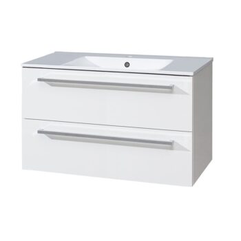 Mereo Bino, kúpeľňová skrinka s keramickým umývadlom 101 cm, biela CN662